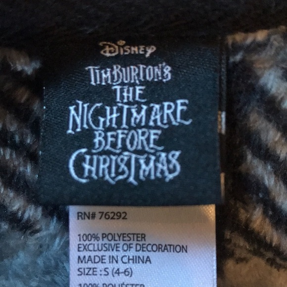 Disney the Nightmare before Christmas Jack Skeleton one piece jumpsuit Sz 4/6 - Picture 12 of 14